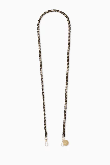 Lou Long Phone Chain in Vegan Leather & Stainless Steel , 120cm