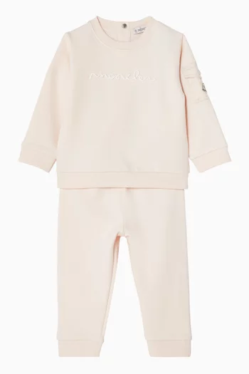 Logo Knit Tracksuit Set in Cotton