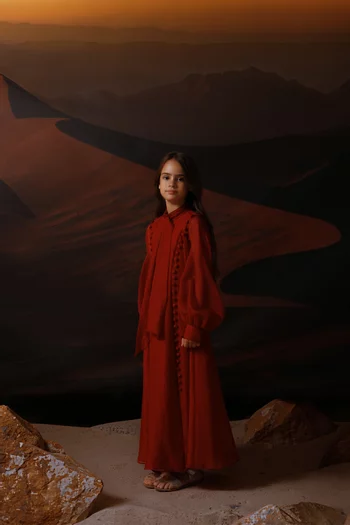 Puff Sleeves Rumi Bow Dress