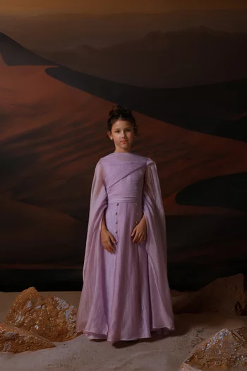 Suri Embellished Cape Dress