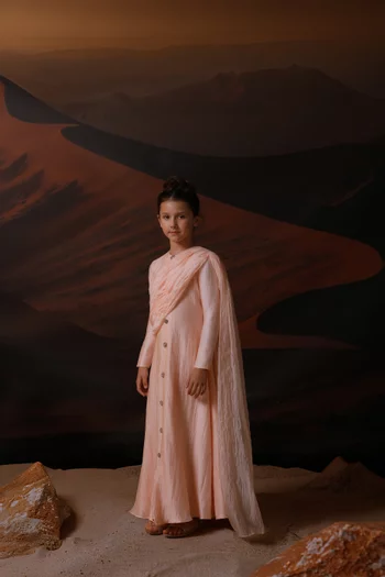 High Neck Cape Maxi Dress
