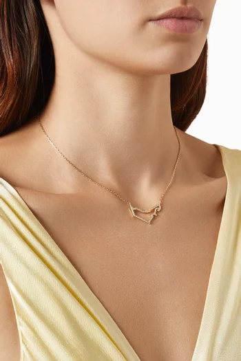 For the Love of the United Arab Emirates Diamond Necklace in 18kt Gold