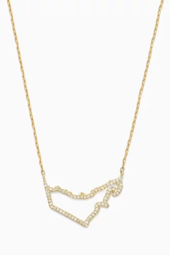For the Love of the United Arab Emirates Diamond Necklace in 18kt Gold