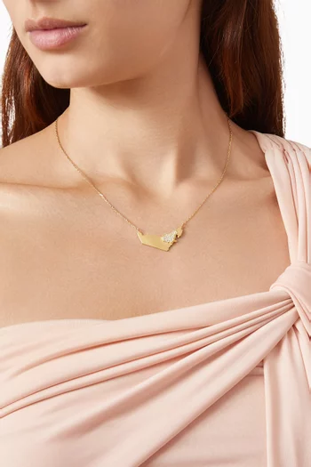 For the Love of Dubai Diamond Necklace in 18kt Gold
