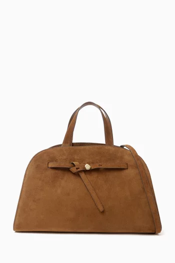 Large Romy Bauletto Bag in Suede