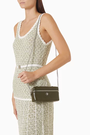 Charlie East-West Vanity Case in Quilted Leather