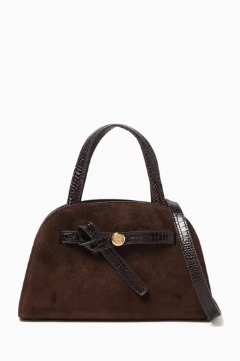 Small Romy Bauletto Bag in Suede