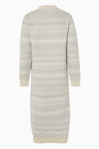 Zigzag Knitted Maxi Dress