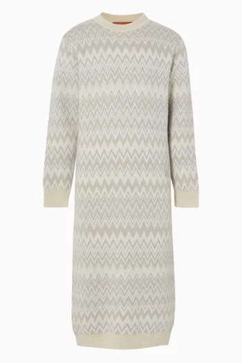 Zigzag Knitted Maxi Dress
