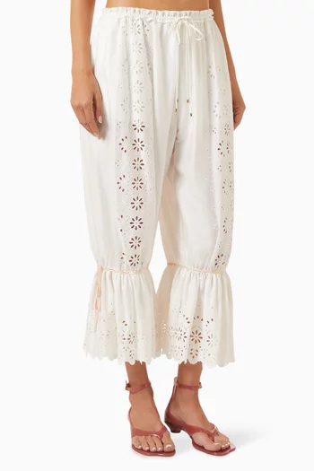 Fluid Drawstring Pants in Cotton