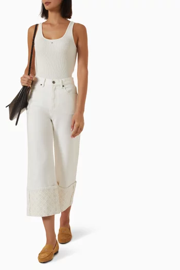 Ribbed Halter Tank Top in Knit