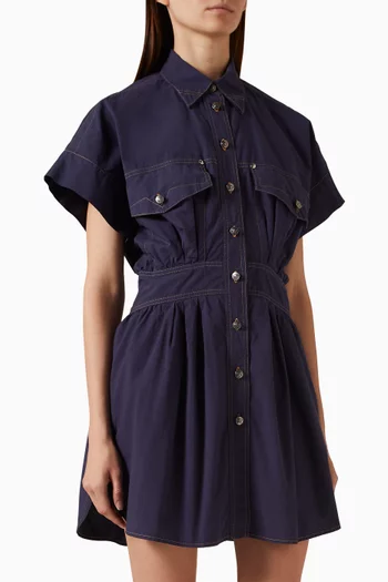 Button-up Mini Dress in Poplin
