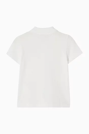 Embroidered Polo Shirt in Cotton-Piqué