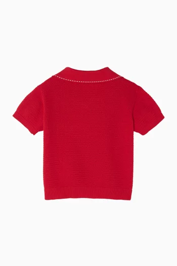 Medusa Hardware Polo Shirt in Cotton-knit