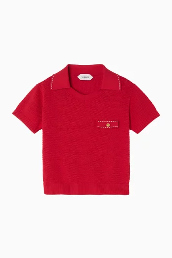 Medusa Hardware Polo Shirt in Cotton-knit