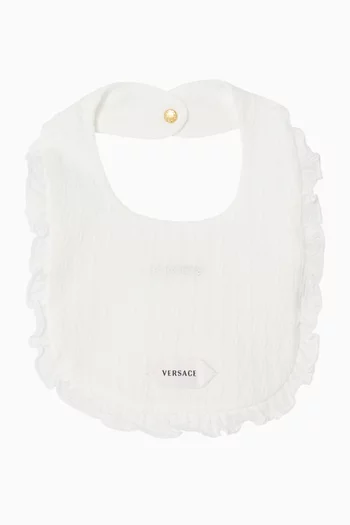 Embroidered Logo Bib in Cotton Jersey