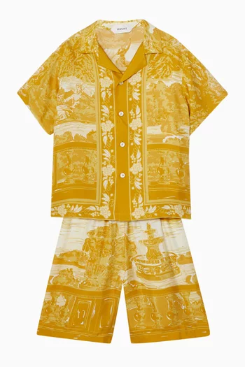 Barocco Shorts in Silk Twill
