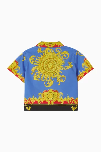 Baroque Print Shirt in Cotton Poplin