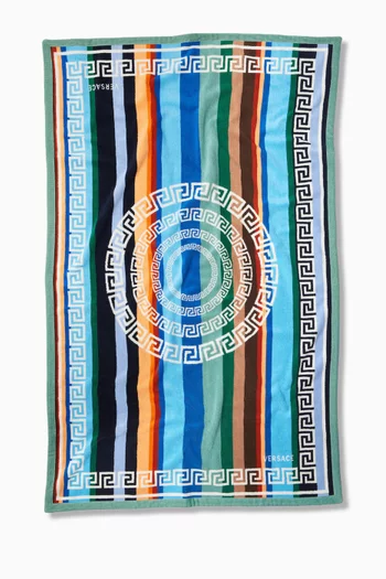 Striped Jacquard Bath Towel in Cotton-terry