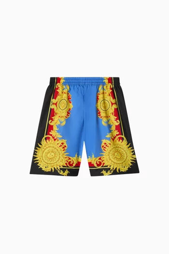 Barocco-print Shorts in Cotton