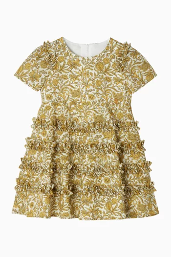 Liberty Floral-print Dress in Cotton-poplin