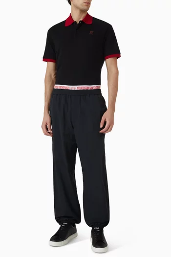 Greca Waistband Sweatpants in Nylon