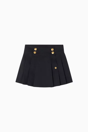 Pleated Skirt in Gabardine