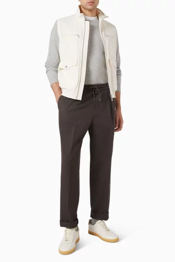 Garment-dyed Pants in  Twisted Cotton Gabardine