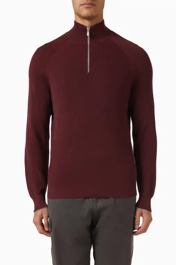 English Rib-knit Sweater in Cotton