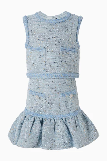 Jayde Top & Skirt Set in Boucle