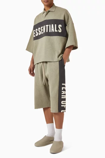 Panelled Raw Cut Off Sweatpants in Core Fleece