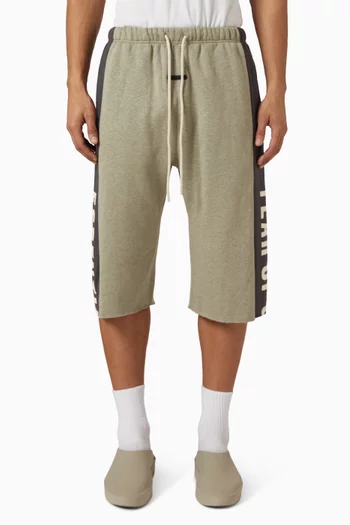 Panelled Raw Cut Off Sweatpants in Core Fleece