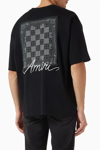 Ma Quad Checkerboard Oversized T-shirt in Cotton-jersey