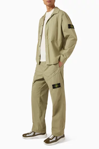 Overshirt in Mercerised Organic Cotton Ripstop