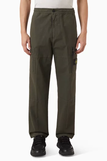 Straight-leg Cargo Pants in Cotton