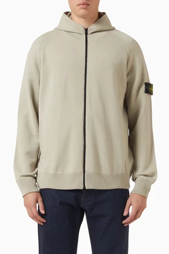 Zip Sweater in Ribbed Cotton