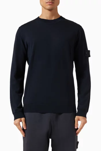 Ghost Crewneck Sweater in Virgin Wool
