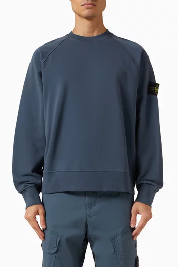 Oversized Crewneck Sweatshirt in Cotton Fleece