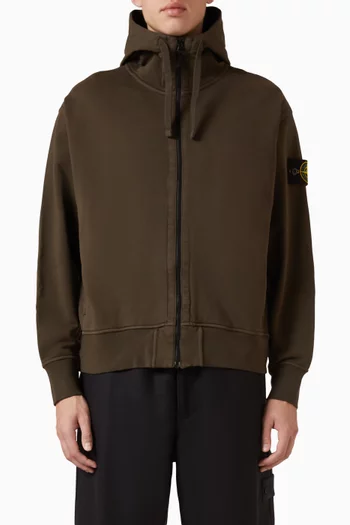 Zip Hoodie in Cotton-fleece