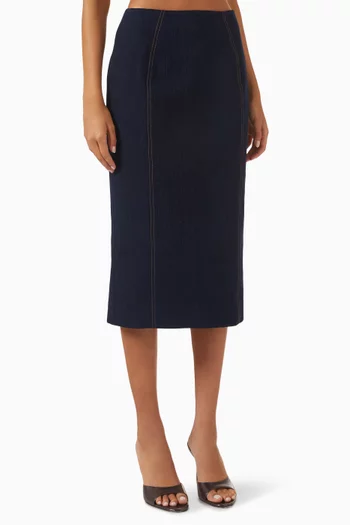 Midi Skirt in Denim