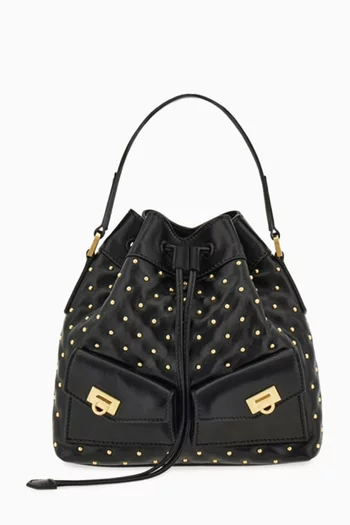 Harley Multi-pocket Bucket Bag in Leather