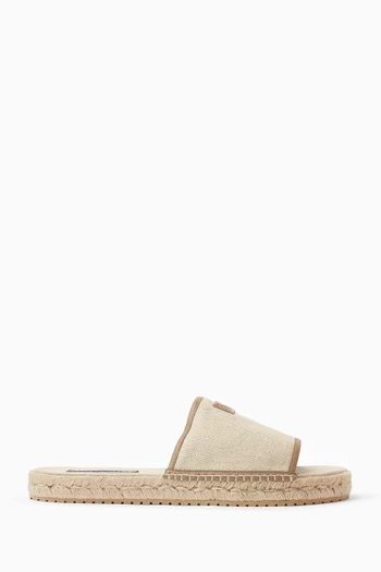 Espadrilles in Canvas & Leather