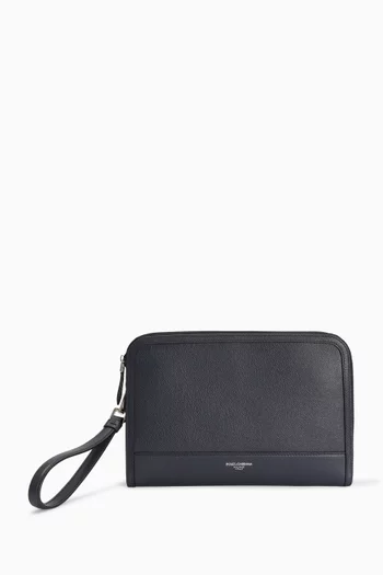 Atene Clutch Bag in Grained Calfskin