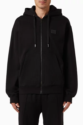 Logo Plate Hoodie in Cotton