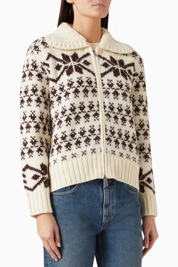Knit Cardigan in Virgin Wool Blend