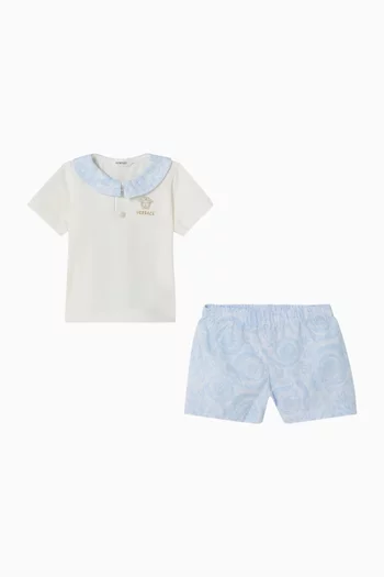 Barocco-print T-shirt & Shorts