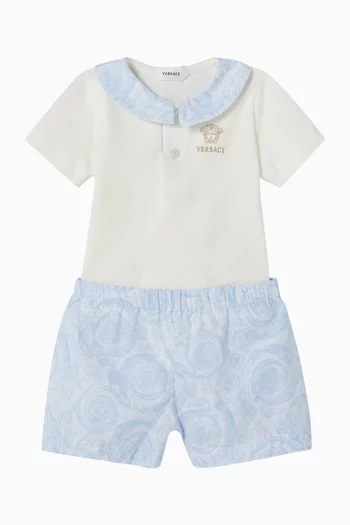 Barocco-print T-shirt & Shorts