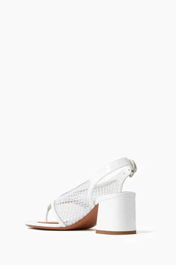 Fishnet 55 Sandals in Patent Leather