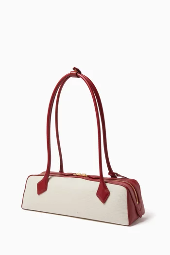 Medium Le Teckel Shoulder Bag in Canvas & Leather