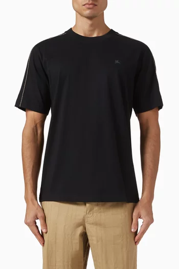 Seth Check Piping T-shirt in Cotton